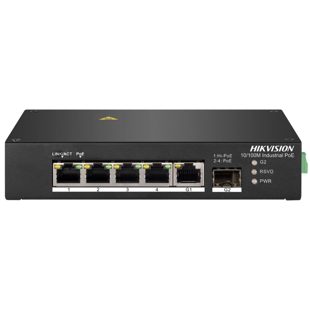 Комутатор 4 порти некерований Hikvision DS-3T0306HP без БЖ