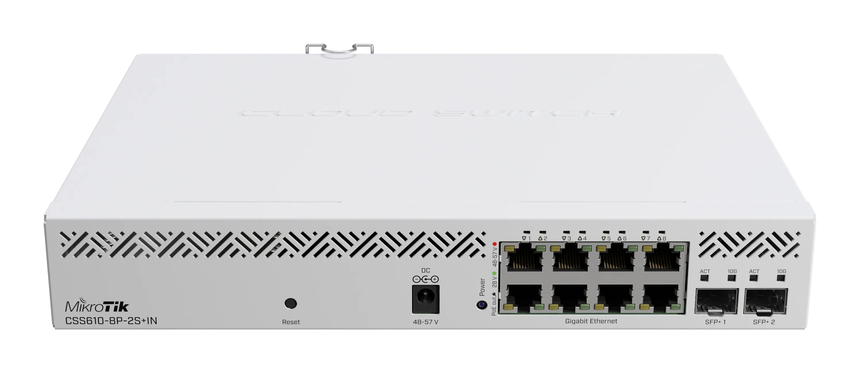 Комутатор 8 портів керований MikroTik CSS610-8P-2S+IN PoE
