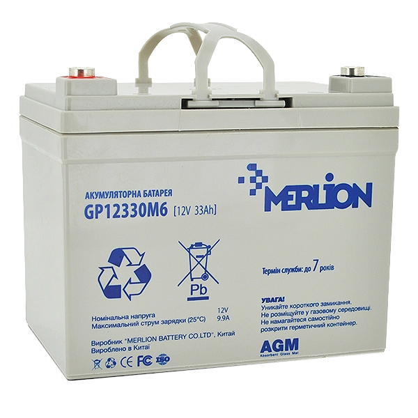 Акумуляторна батарея MERLION AGM GP12330M6 12 V 33 Ah