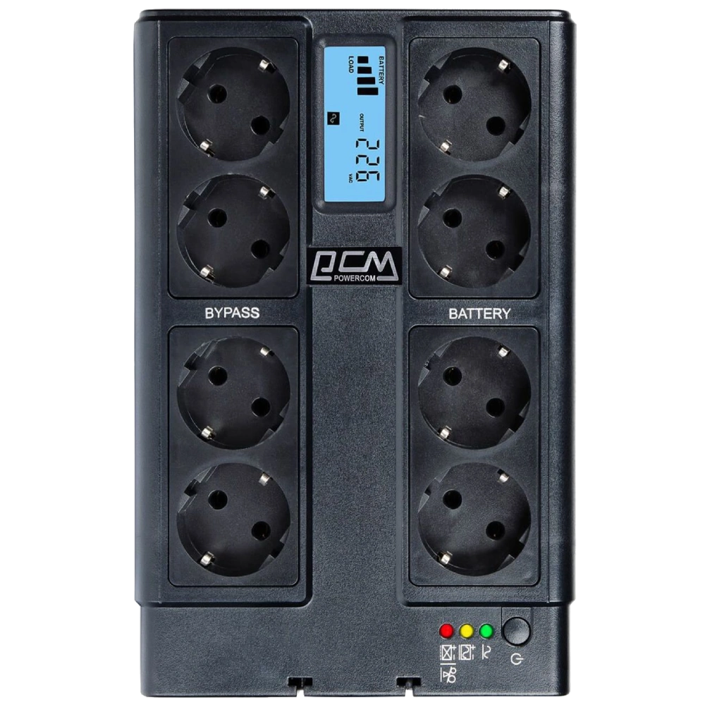 Джерело безперебійного живлення Powercom CUB-850N LCD Schuko