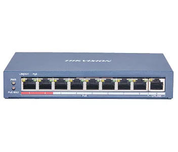 Комутатор 8 портів некерований Hikvision DS-3E0109P-E(C) POE